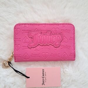 NWT Juicy Couture Hot Pink Embossed Wallet